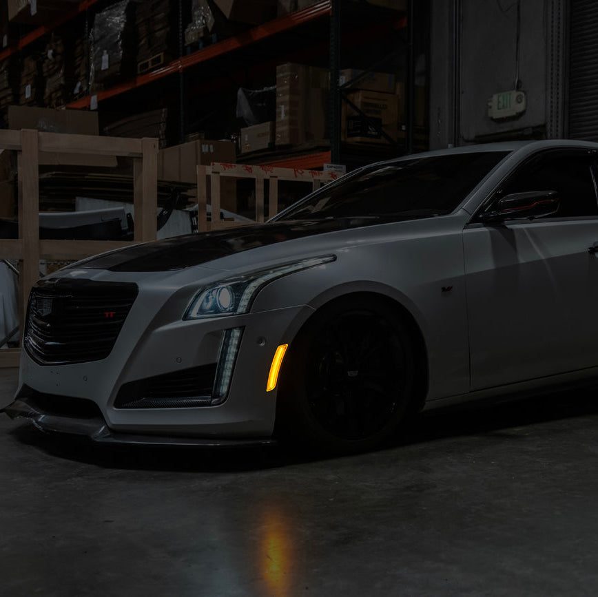 2014-19 Cadillac ATS & CTS | Front Bumper Amber LED Side Marker Lights