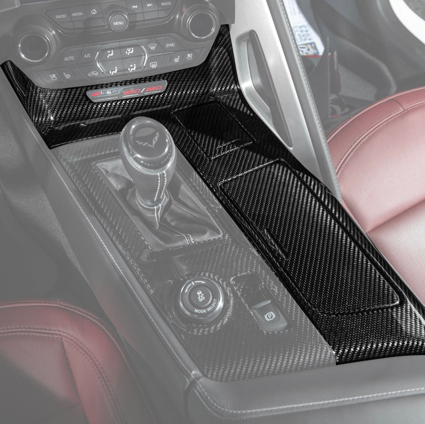Corvette C7 | Carbon Fiber Center Console Bezel Cup Holder Trim Panel