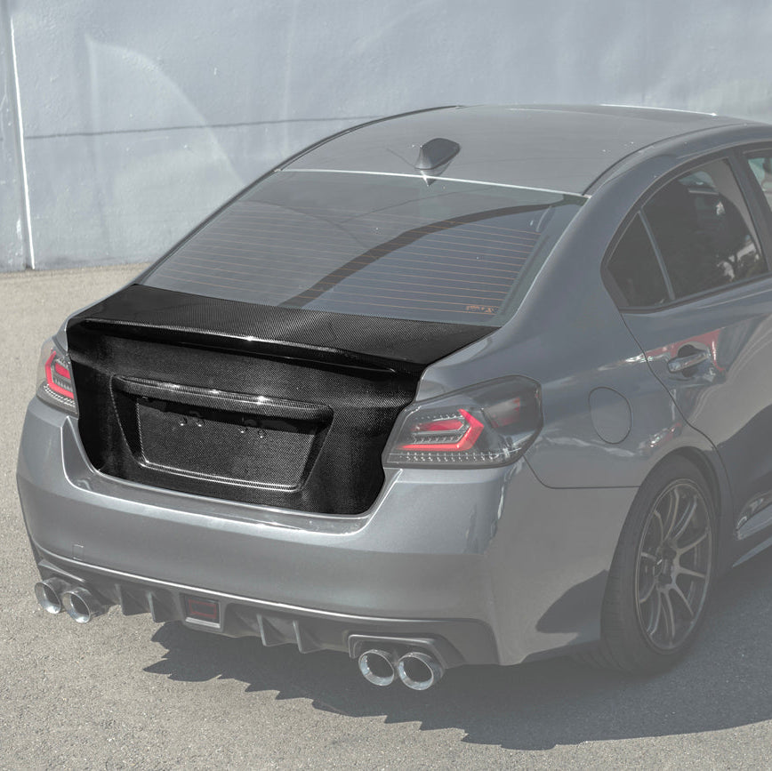 2015-2021 Subaru WRX & WRX STI | JDM Carbon Fiber Rear Trunk with Integrated Ducktail Spoiler Wing