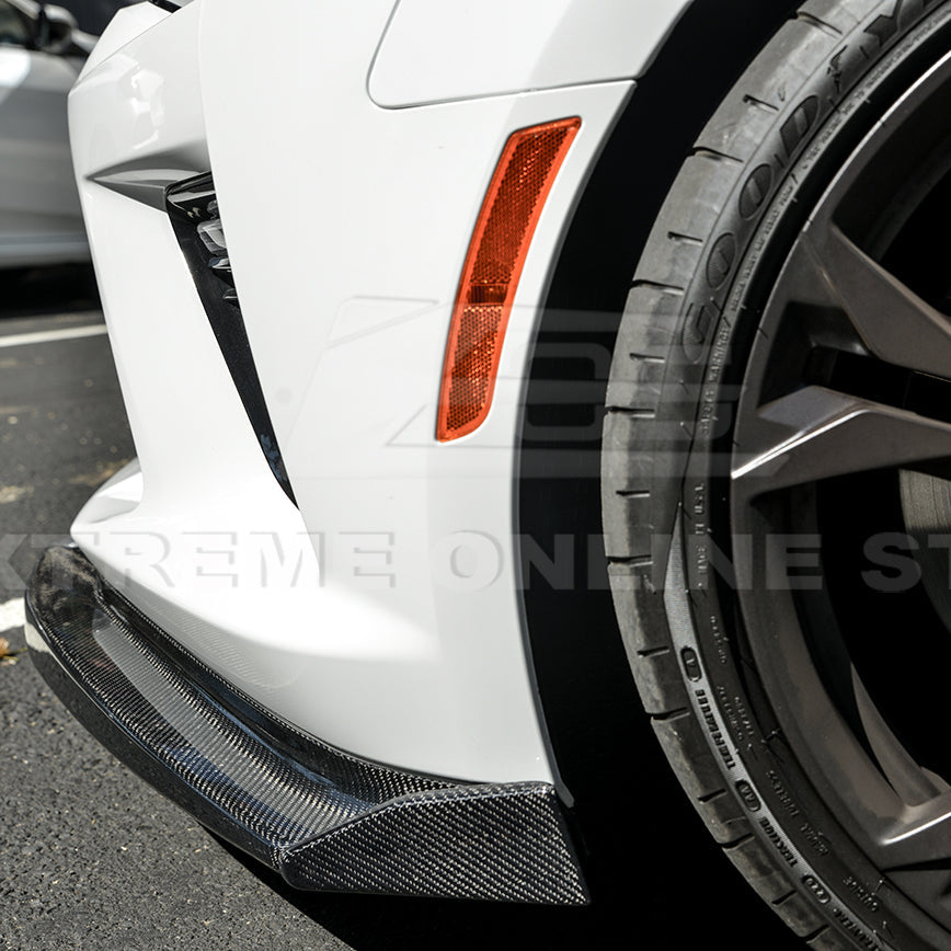 2016-Up Camaro SS | T6 Style Front Lip Splitter w/ Side End Cap
