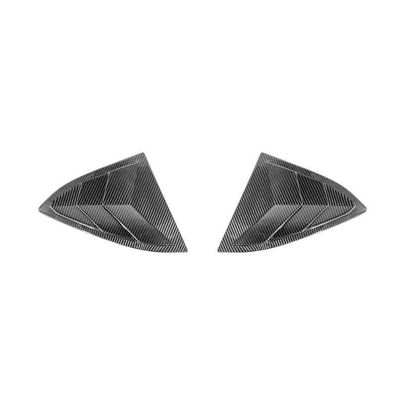 2020-Up Corvette C8 DRY Carbon Fiber Side Quarter Window Louver Sun Shade Cover