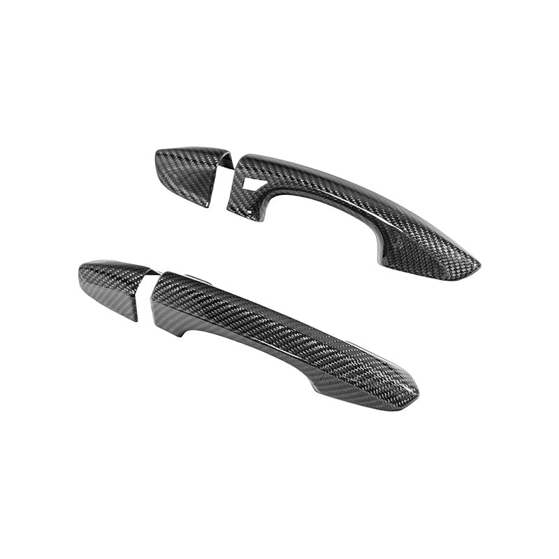 2015-23 Ford Mustang DRY CARBON FIBER Outer Door Handle Cover Set