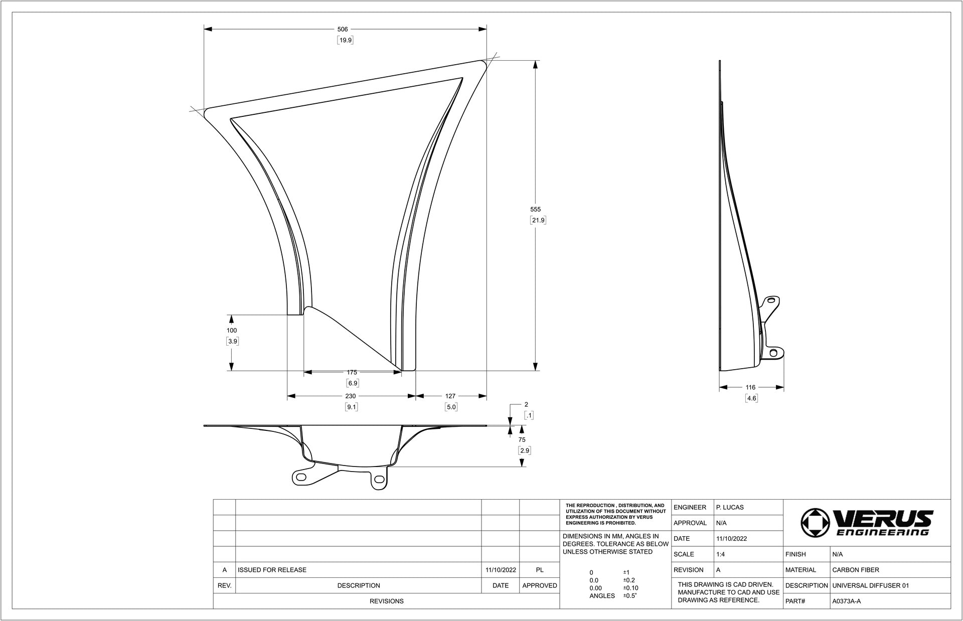 CZF Front Splitter Diffuser Tunnel Kit