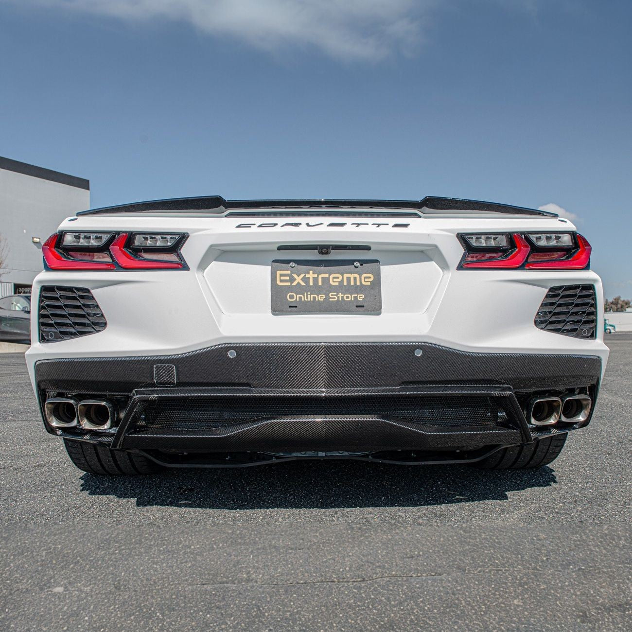 Corvette C8 Carbon Fiber Rear Bumper Lower Diffuser