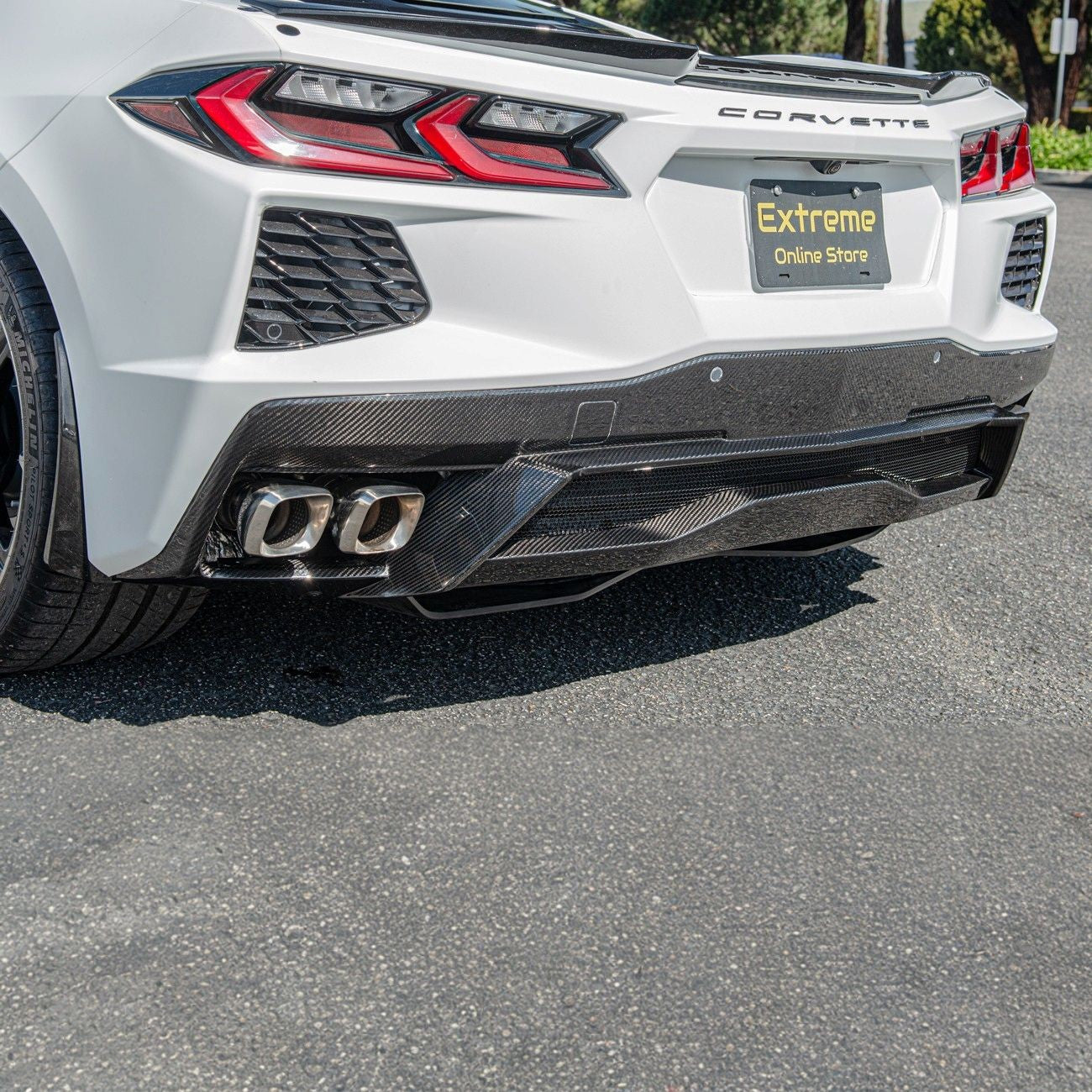 Corvette C8 Carbon Fiber Rear Bumper Lower Diffuser