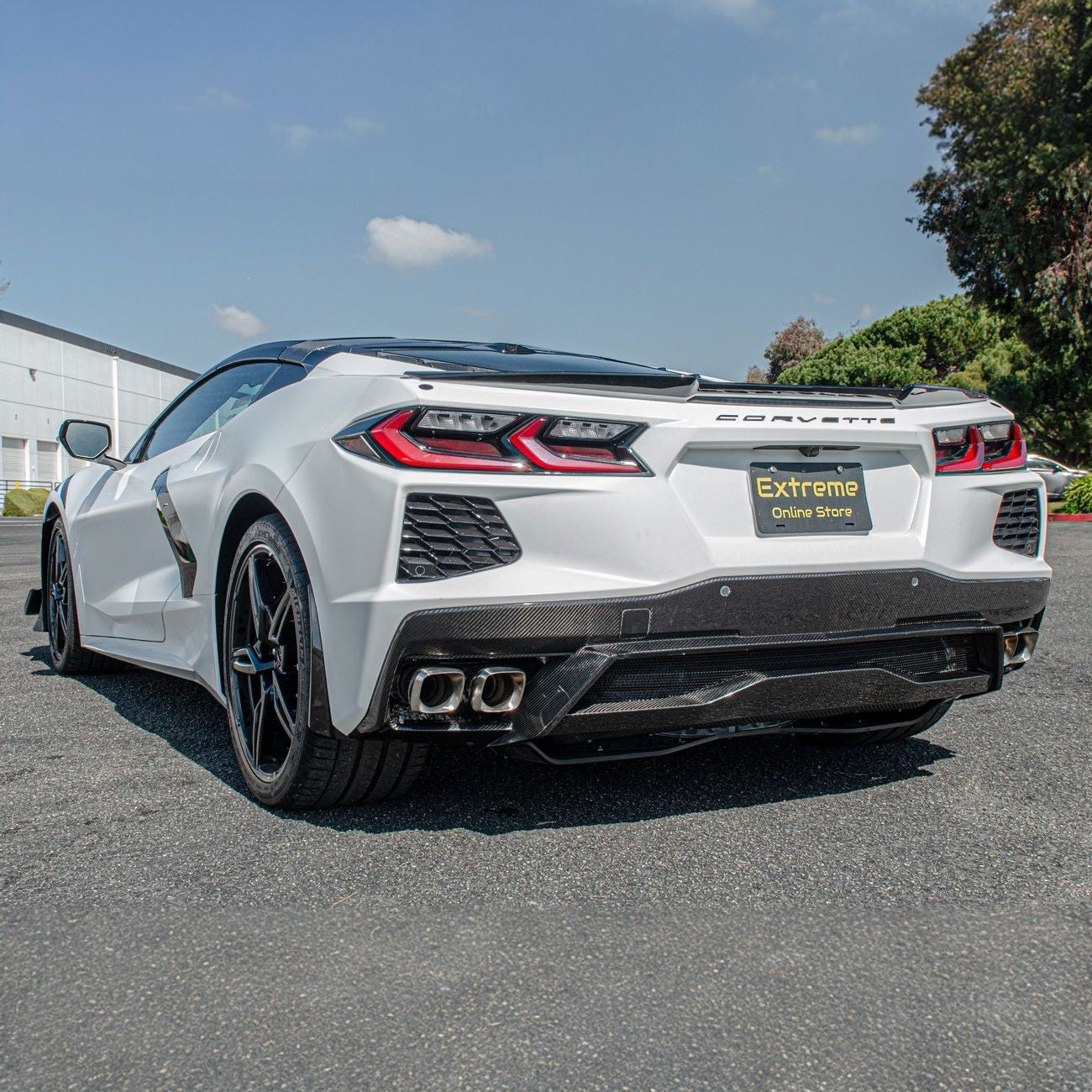 Corvette C8 Carbon Fiber Rear Bumper Lower Diffuser
