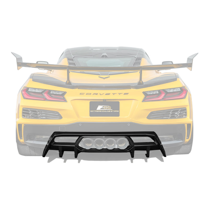 2023-Up Corvette C8 Z06 Rear Bumper Finned Diffuser