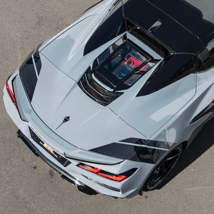 2020-Up Corvette C8 Convertible Rear Hatch Upper HTC Tonneau Window Inserts