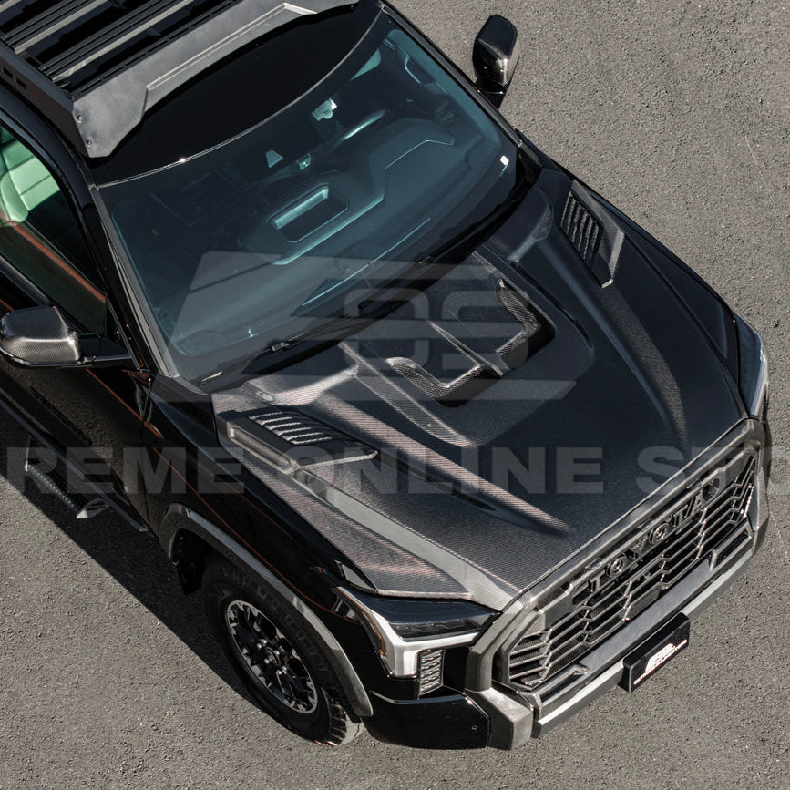 2022-Up Toyota Tundra | EOS CARBON FIBER Front Vented Hood Cover w/ Side Vent
