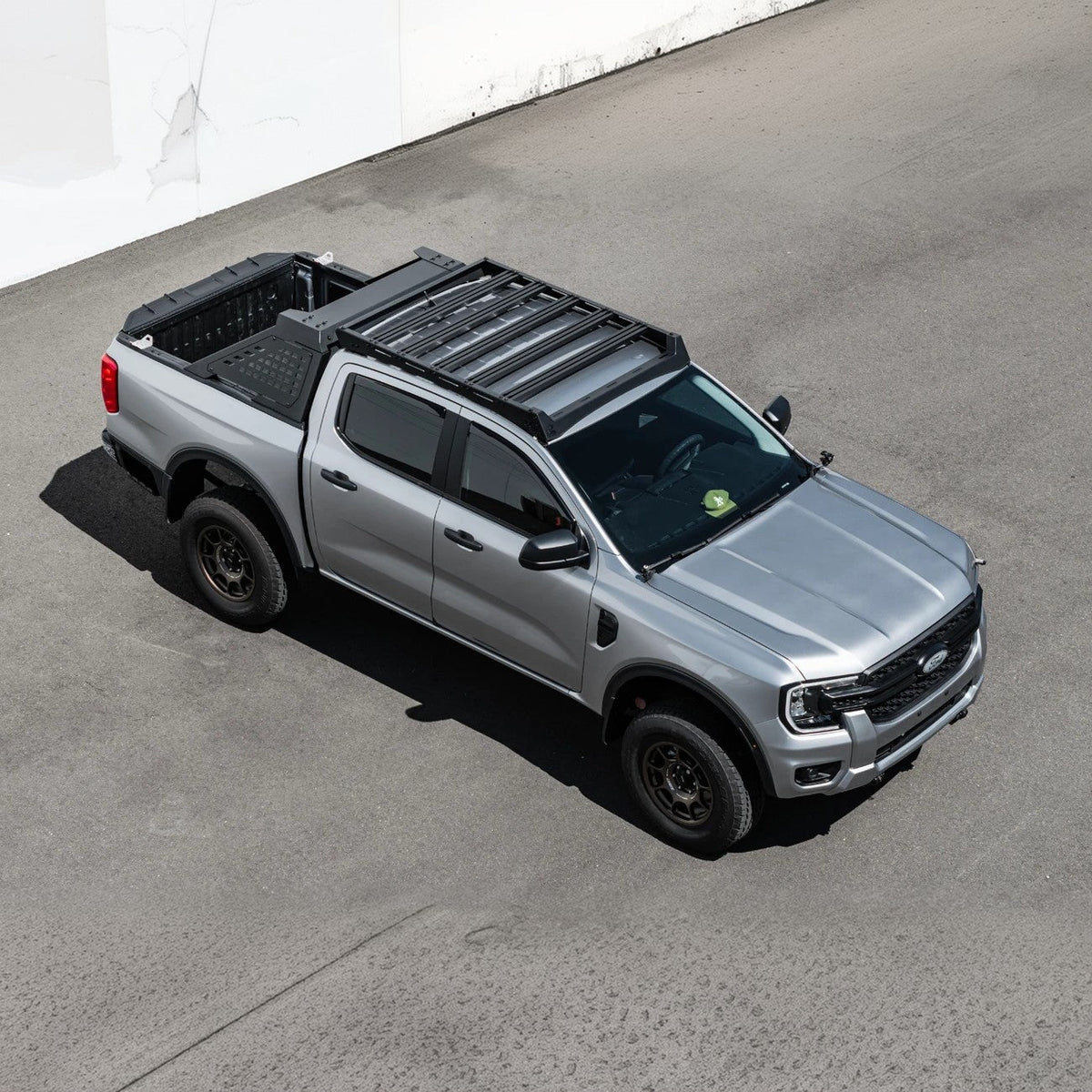2024-Up Ford Ranger Carbon Steel Black Top Roof Rack Cargo Carrier