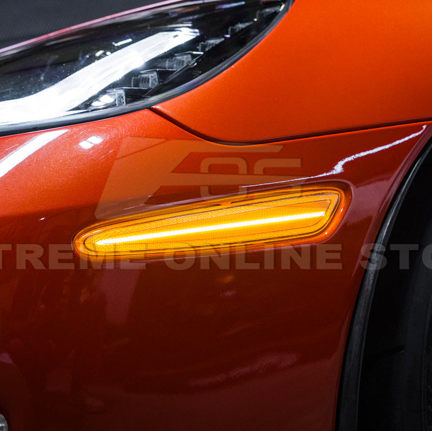 Corvette C6 Front & Rear Amber Light LED Side Markers Pair