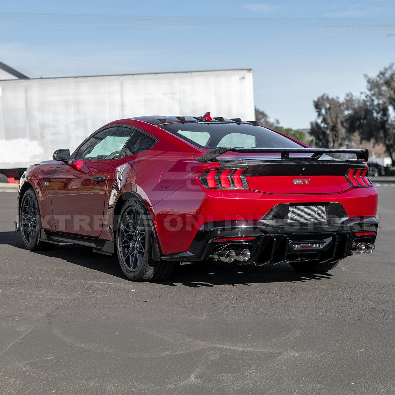 2024+ Ford Mustang V2 Package Carbon Fiber Rear Bumper Diffuser