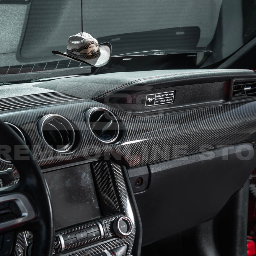 2015-23 Ford Mustang 3 AC DRY CARBON FIBER Dashboard Panel Trim