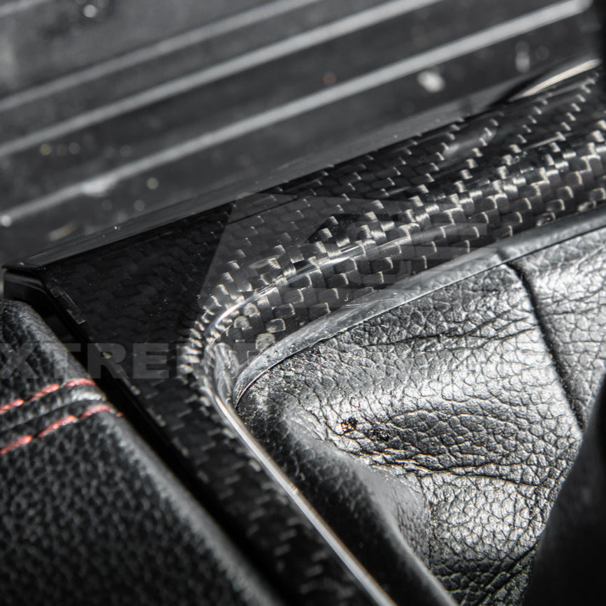 2015-23 Ford Mustang DRY CARBON FIBER Center Gear Shift Panel Trim Cover
