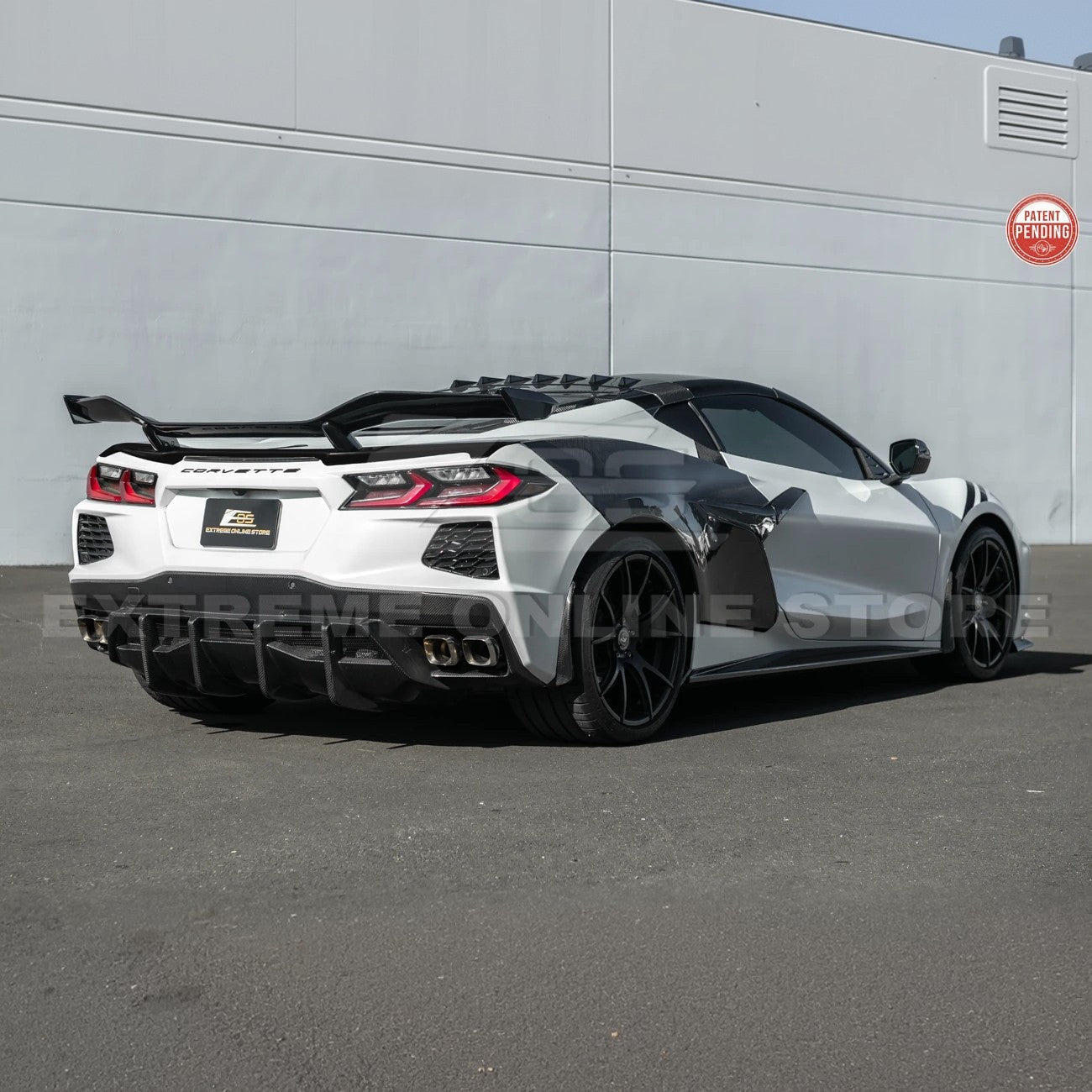 Z06 Conversion Corvette C8 All Model DRY CARBON FIBER Rear High Wing