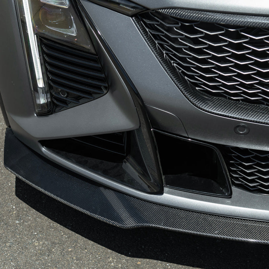 2025-Up Cadillac CT5-V Blackwing | Factory Dry Carbon Fiber Front Lip Splitter