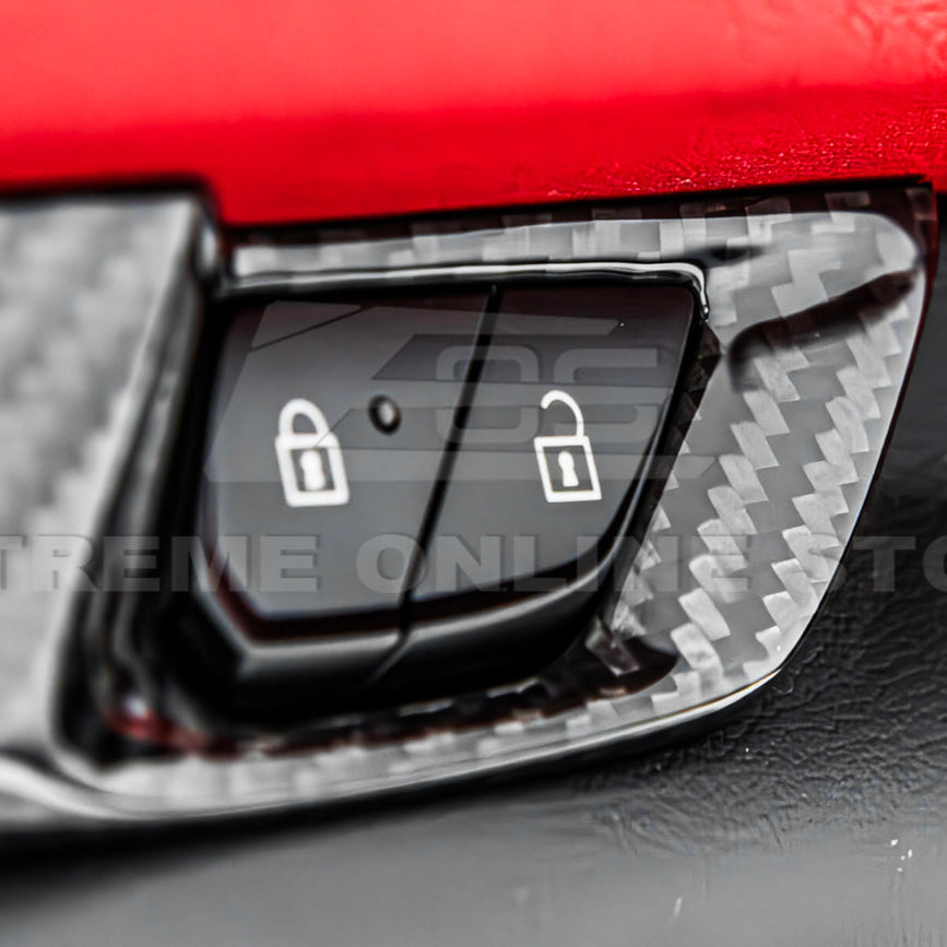 Corvette C8 DRY CARBON FIBER Door Control Button Cover