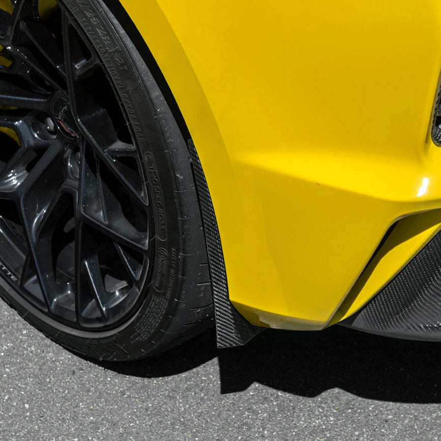 Corvette C8 Z06 Extended V2 Rear Mud Flaps Splash Guards