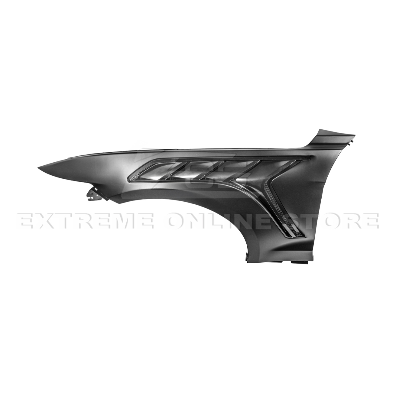 2015-17 Ford Mustang S550 | GTD Style Primed Black Front Side Vented Fenders