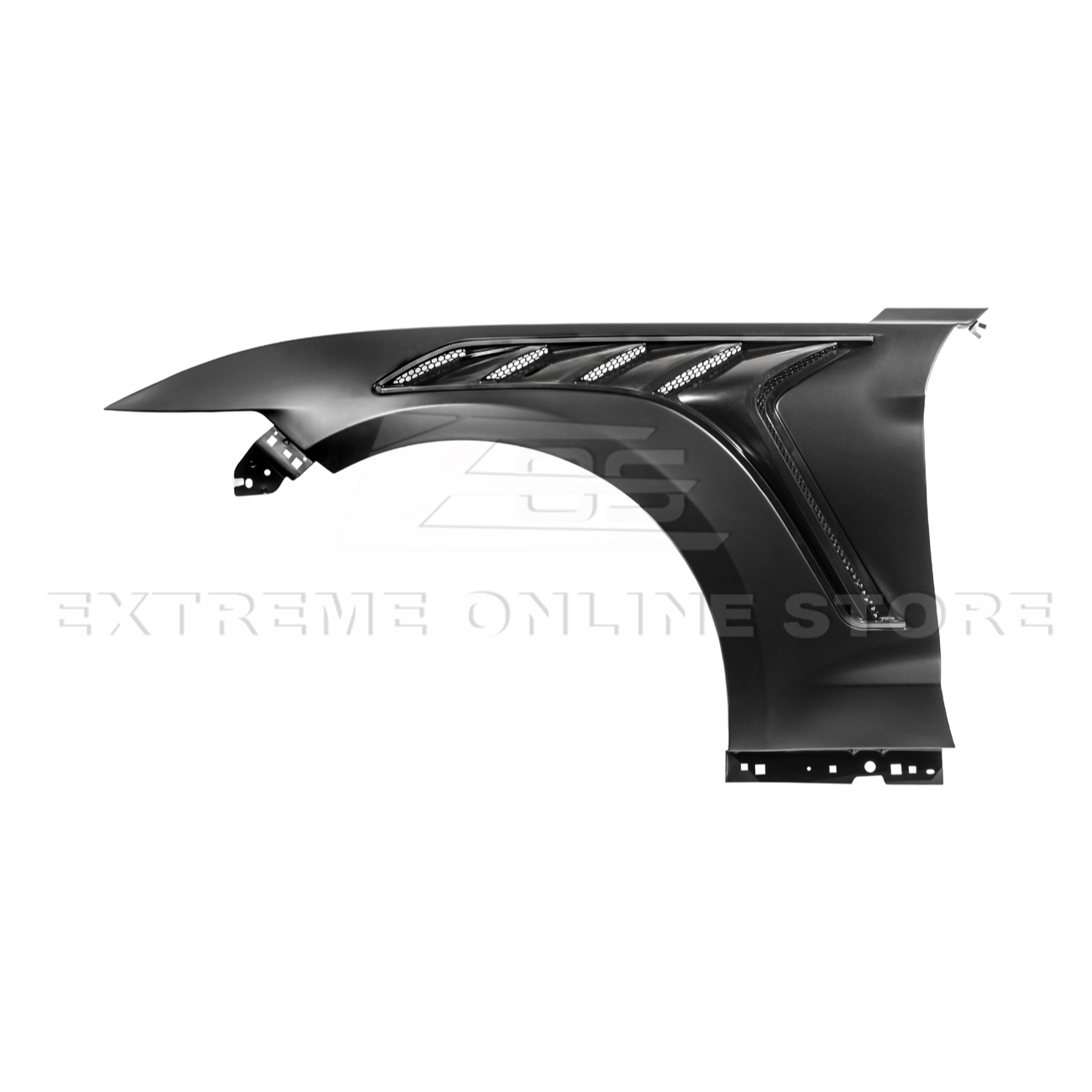 2015-17 Ford Mustang S550 | GTD Style Primed Black Front Side Vented Fenders