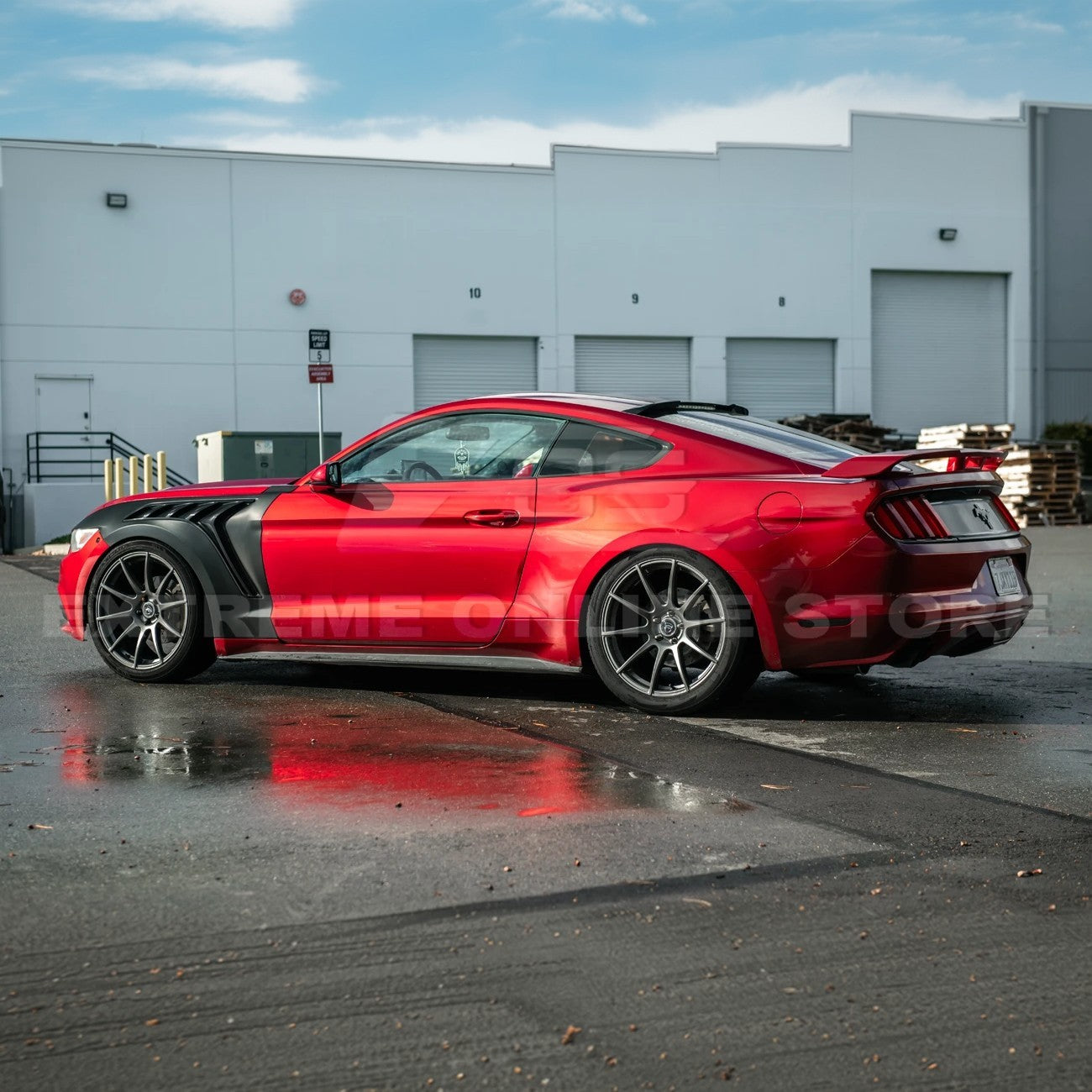 2015-17 Ford Mustang S550 | GTD Style Primed Black Front Side Vented Fenders