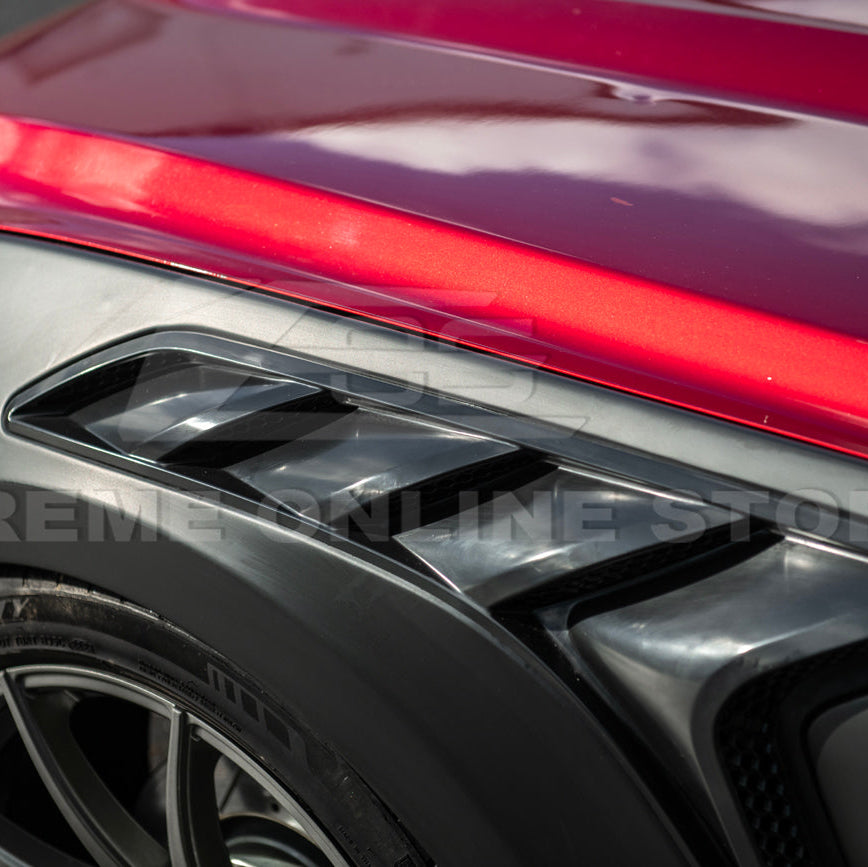 2015-17 Ford Mustang S550 | GTD Style Primed Black Front Side Vented Fenders