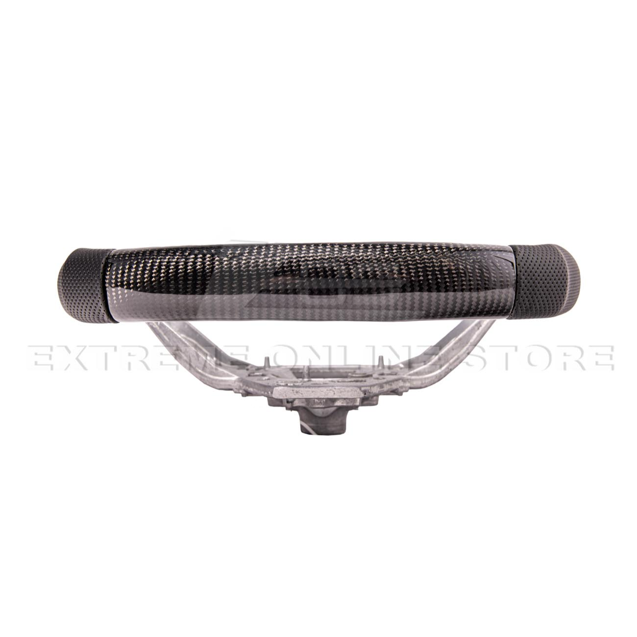 2024-Up Ford Mustang CARBON FIBER Perforated Leather Red Stripe Steering Wheel
