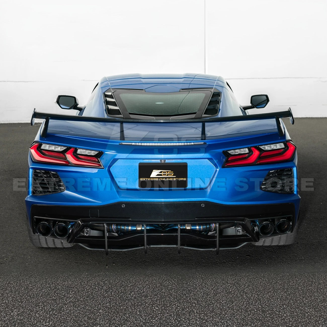 Corvette C8 Stingray DRY CARBON FIBEr Add-On Rear Diffuser Fin