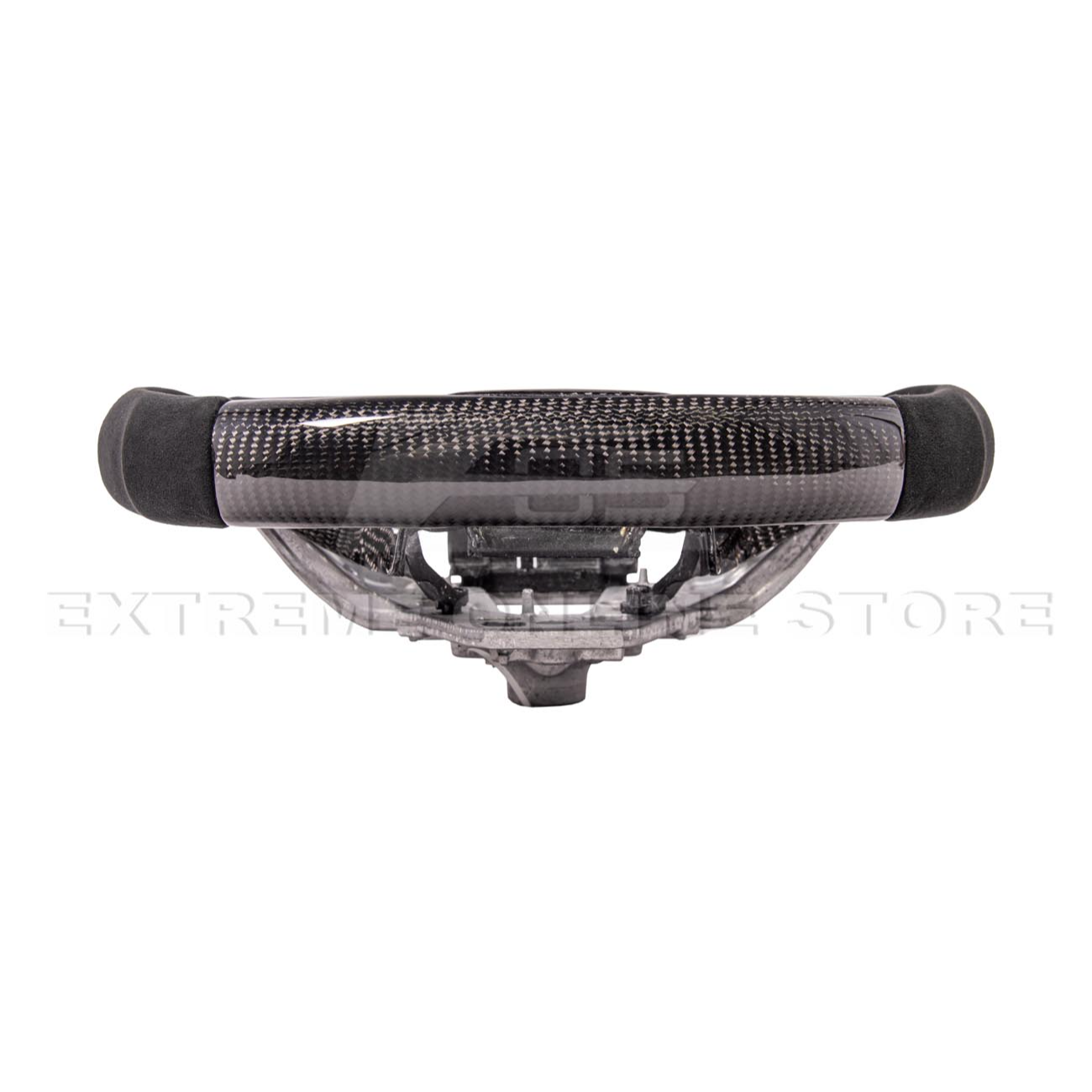 2024-Up Ford Mustang CARBON FIBER Alcantara Leather Red Stripe Steering Wheel