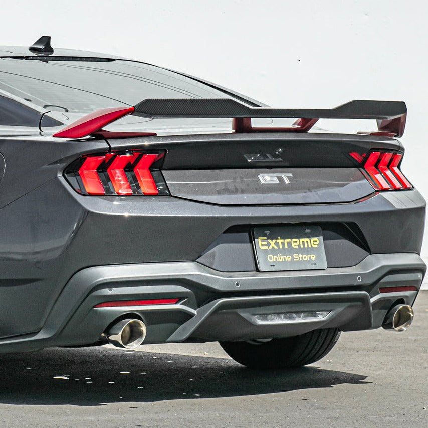 2024-Up Ford Mustang DRY Carbon Fiber GT Performance Wing Rear Gurney Flap Spoiler