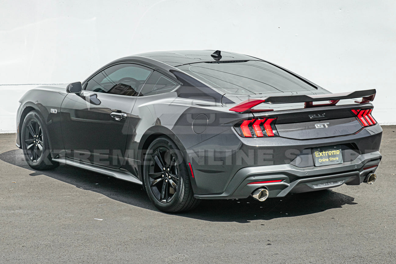 2024-Up Ford Mustang DRY Carbon Fiber GT Performance Wing Rear Gurney Flap Spoiler