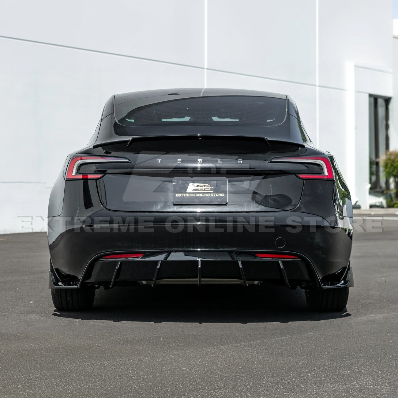 2024-Up Tesla Model 3 Performance Style Rear Bumper Diffuser Lip