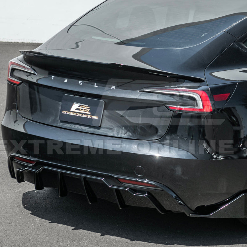 2024-Up Tesla Model 3 Track Style Rear Bumper Diffuser Lip