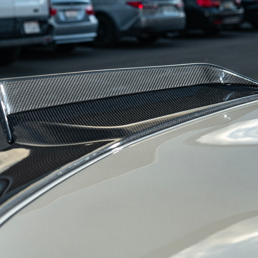 Corvette C8 Z06 DRY CARBON FIBER 1.5" Extended Rear Wing Wickerbill Winglets