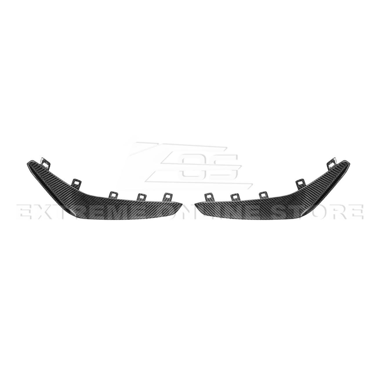 2020-Up Cadillac CT4-V Blackwing Front Lip Splitter & Carnards