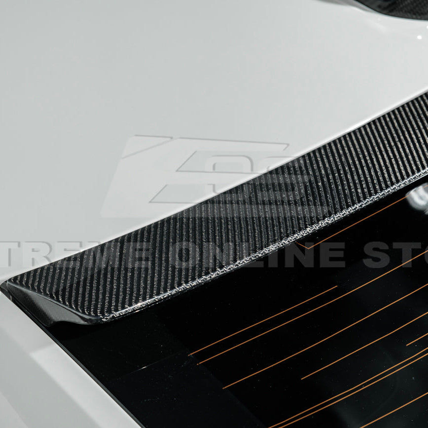 2020-Up Cadillac CT4 CT4-V | Carbon Fiber Rear Roof Top Window Spoiler Kit