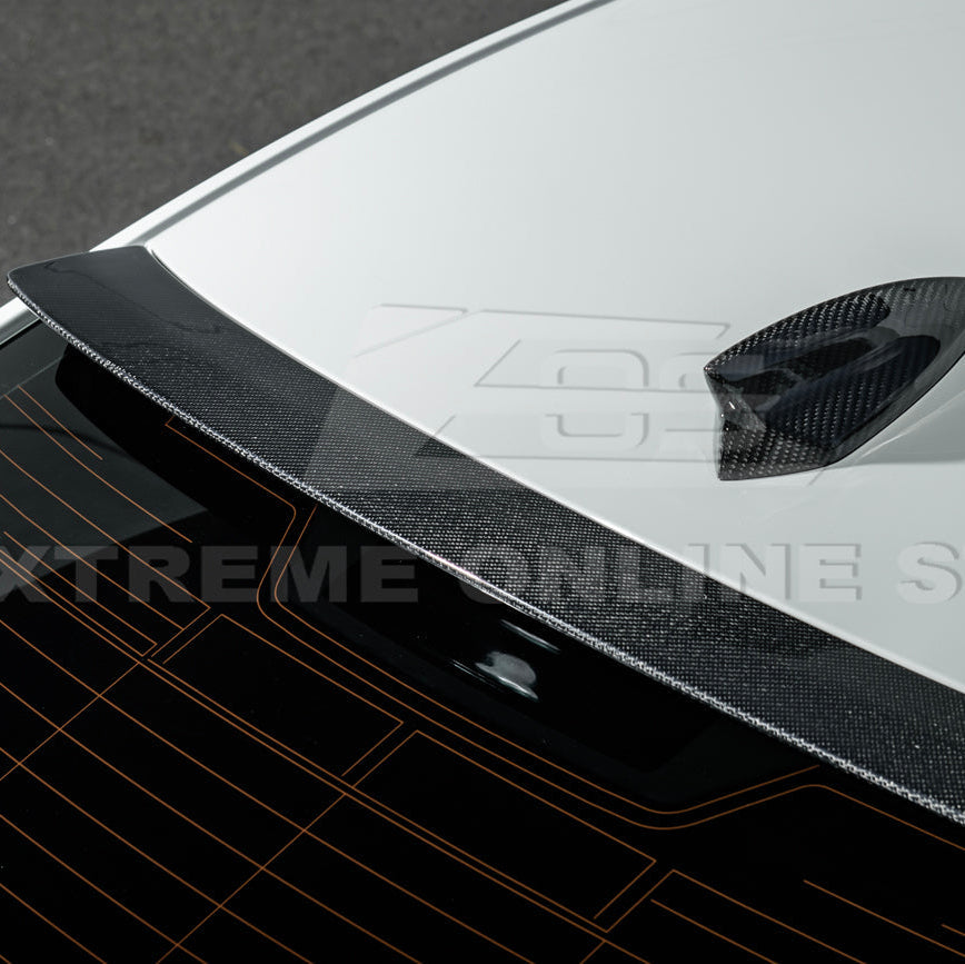 2020-Up Cadillac CT4 CT4-V | Carbon Fiber Rear Roof Top Window Spoiler Kit