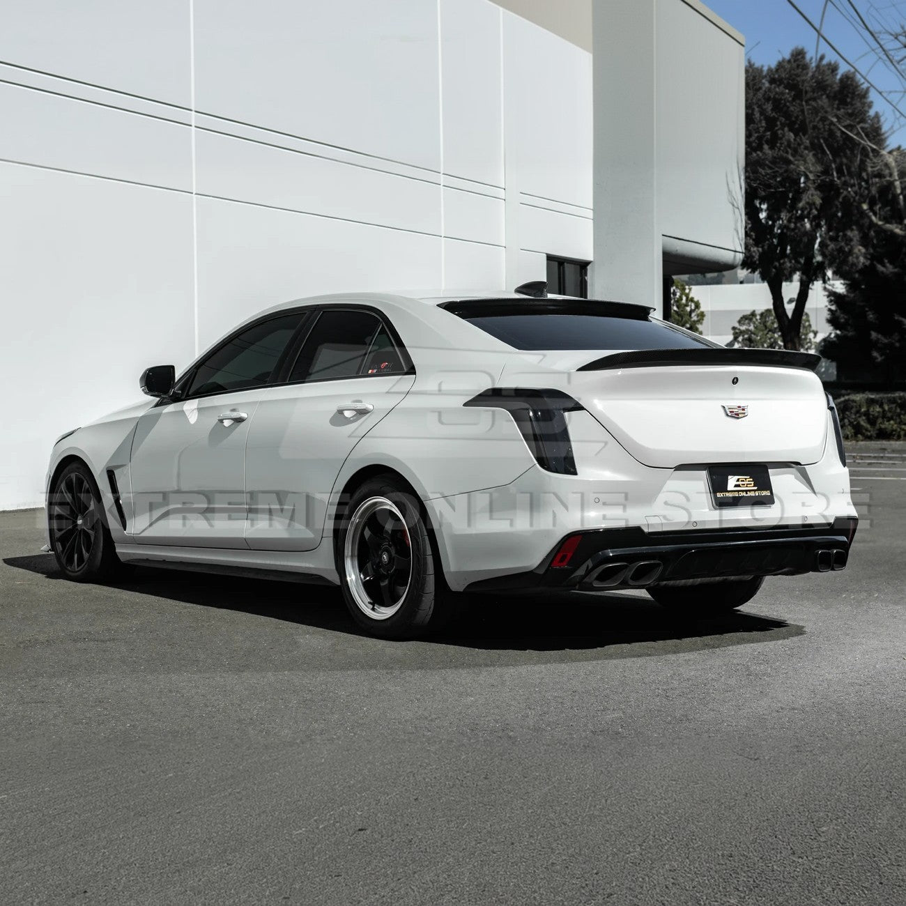 2020-Up Cadillac CT4 CT4-V | Carbon Fiber Rear Roof Top Window Spoiler Kit