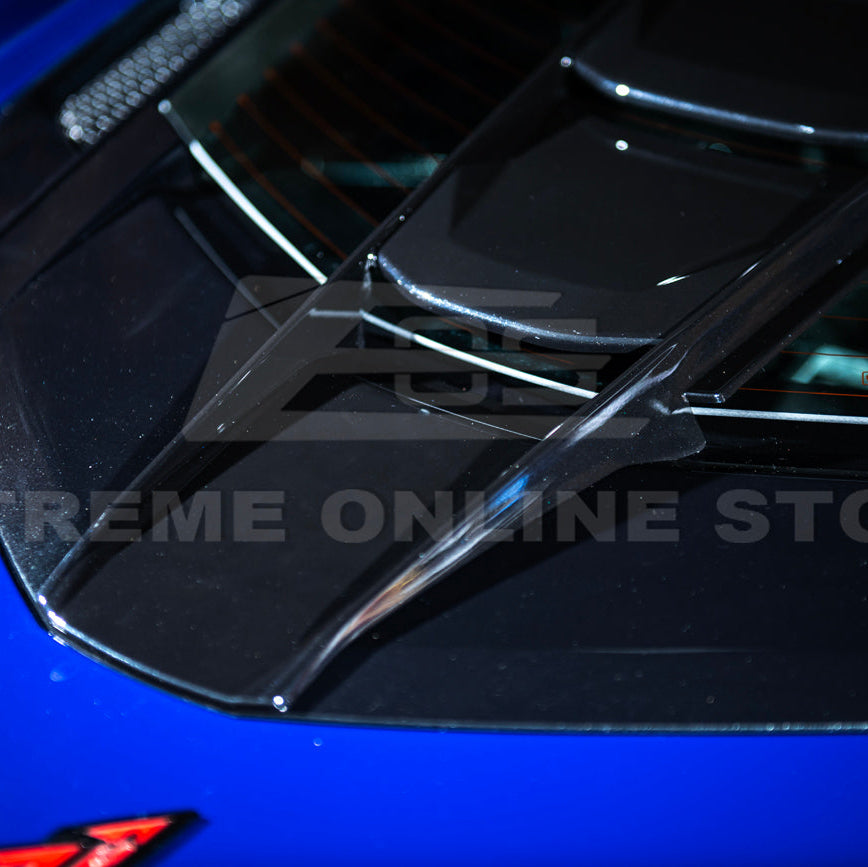 Corvette C8 | ZR1 Style CARBON FLASH Rear Window Vent Louver Cover