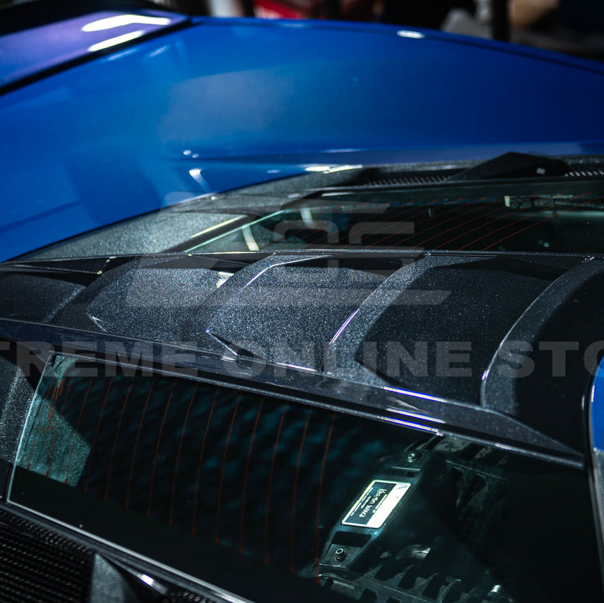 Corvette C8 | ZR1 Style CARBON FLASH Rear Window Vent Louver Cover