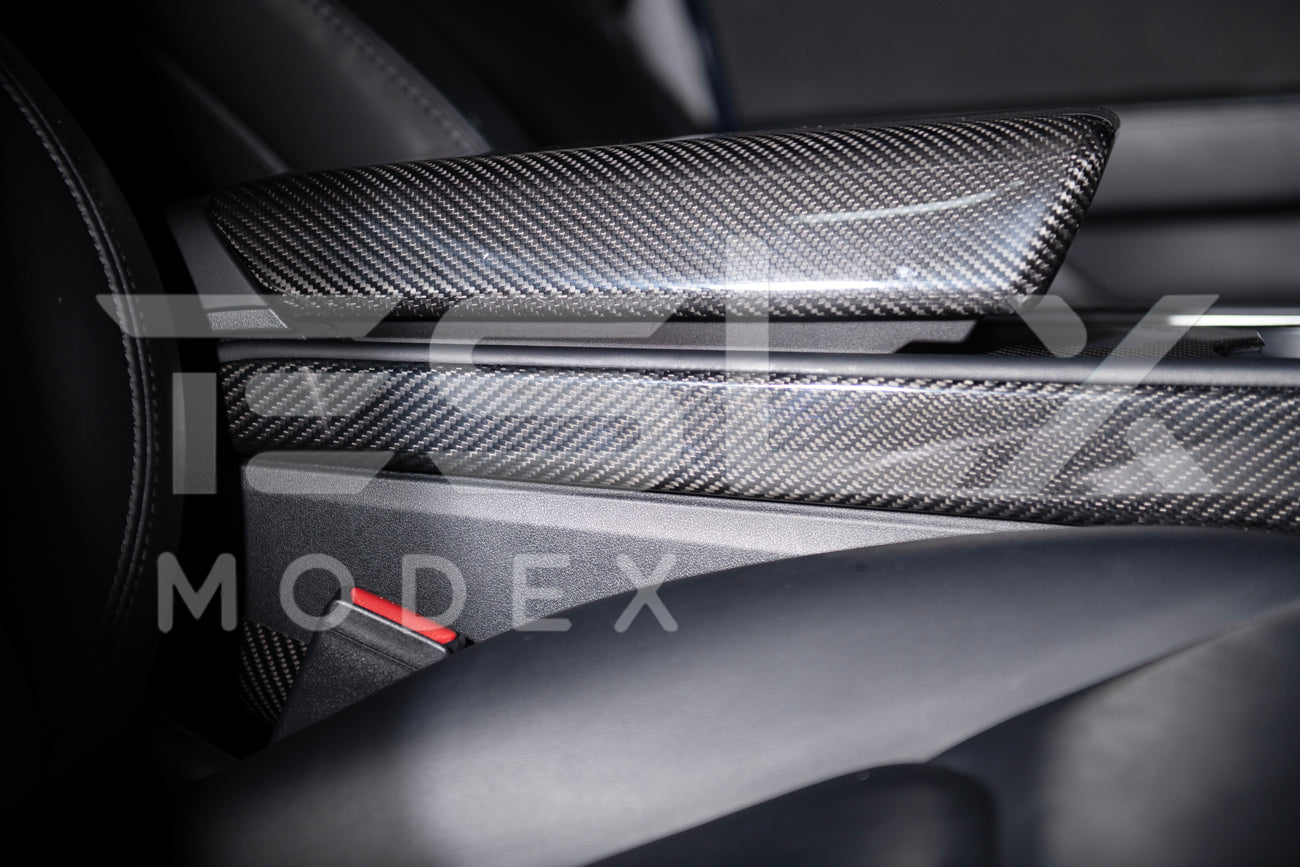 2020-23 Tesla Model 3 & 20-25Y Carbon Fiber Interior Center Console Shift Sides