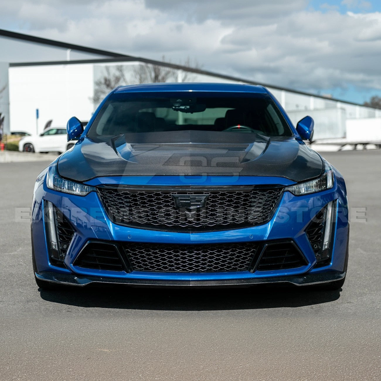 2020-Up Cadillac CT5 V | Blackwing CARBON FIBER Front Bumper Hood Vented Cover