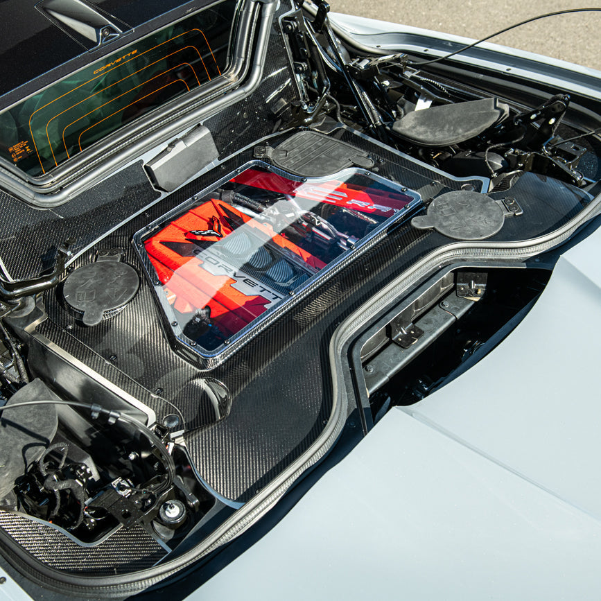 Corvette C8 HTC DRY Carbon Fiber Engine Bay Panel Cover