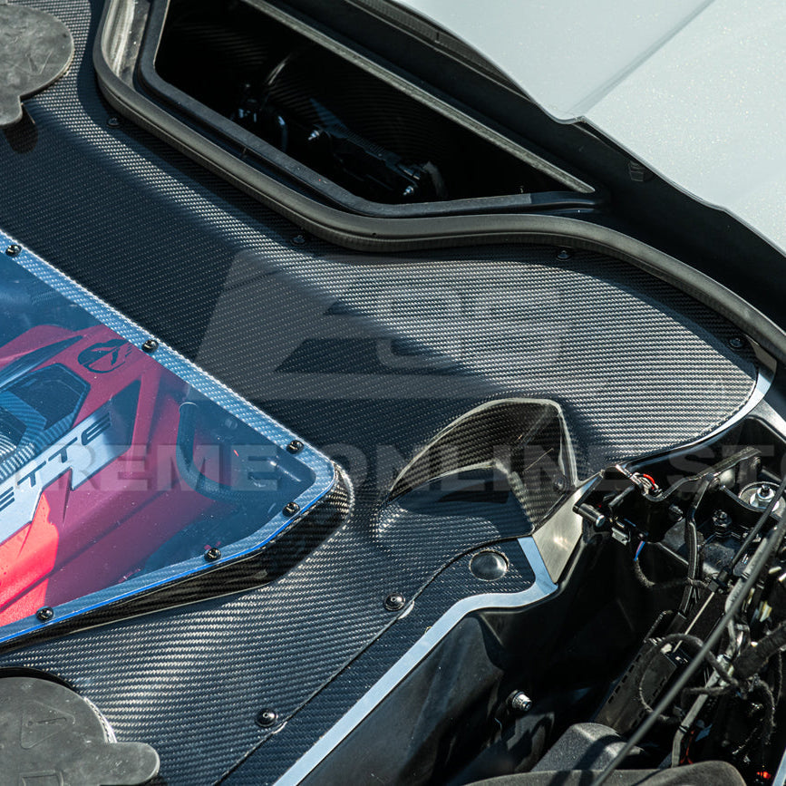 Corvette C8 HTC DRY Carbon Fiber Engine Bay Panel Cover