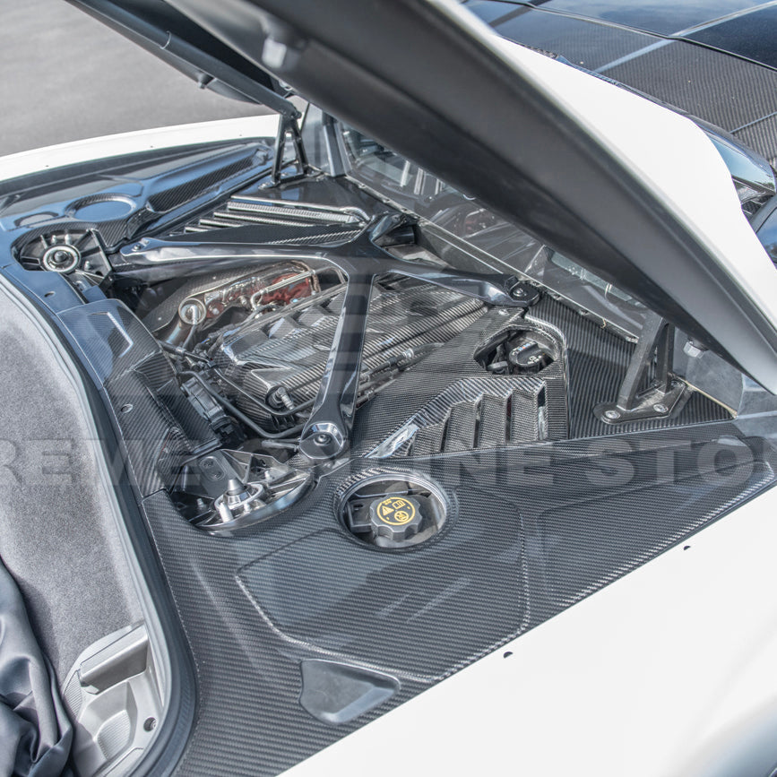 Chevrolet Corvette C8 DRY CARBON FIBER Engine Bay Corner Vent Cover