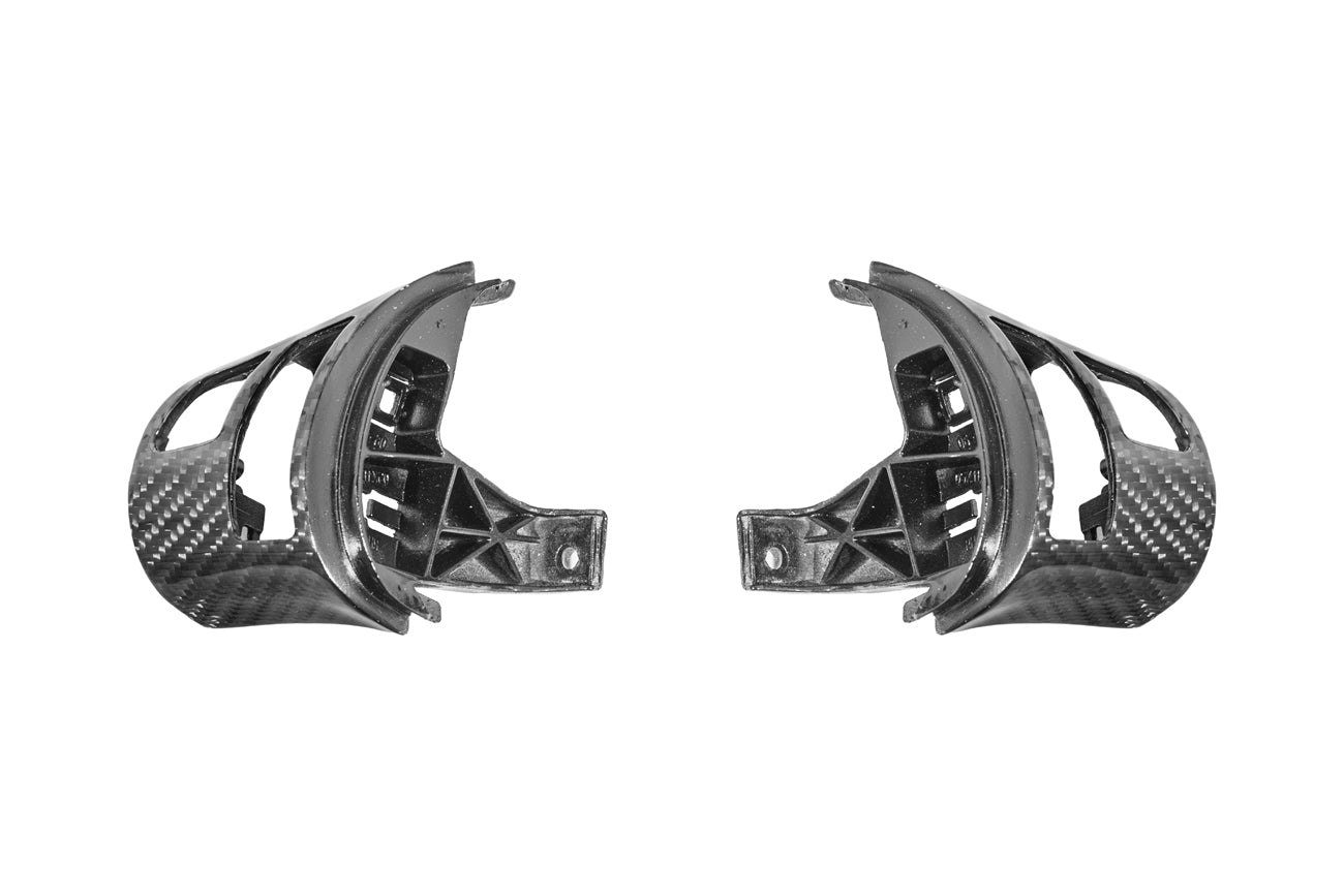 Corvette C6 Dry Carbon Fiber Steering Wheel Button Control Bezel Covers