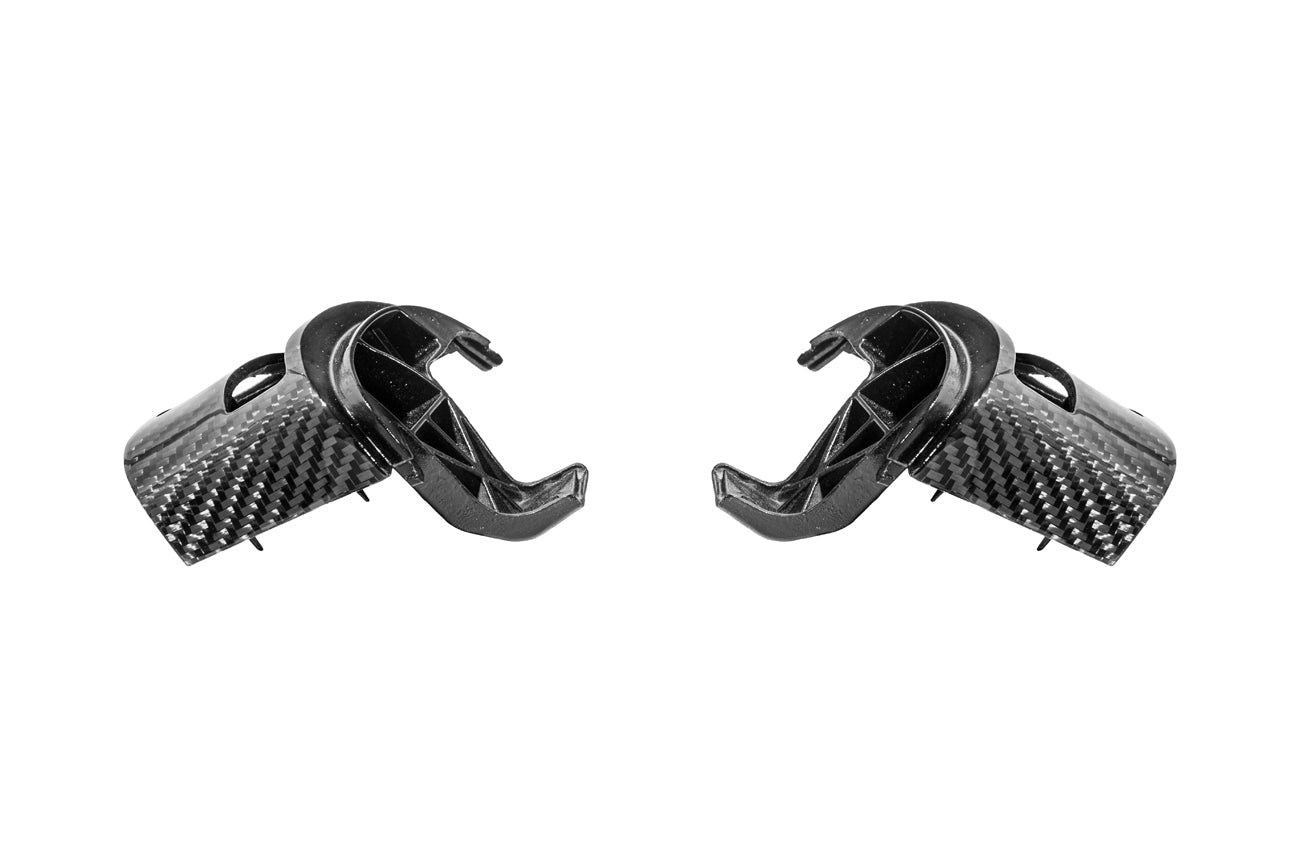 Corvette C6 Dry Carbon Fiber Steering Wheel Button Control Bezel Covers