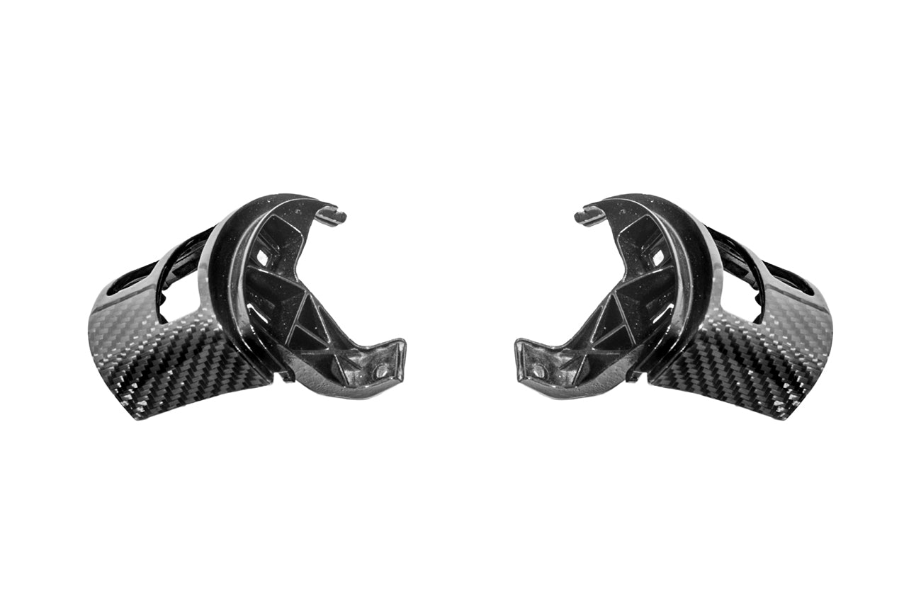Corvette C6 Dry Carbon Fiber Steering Wheel Button Control Bezel Covers