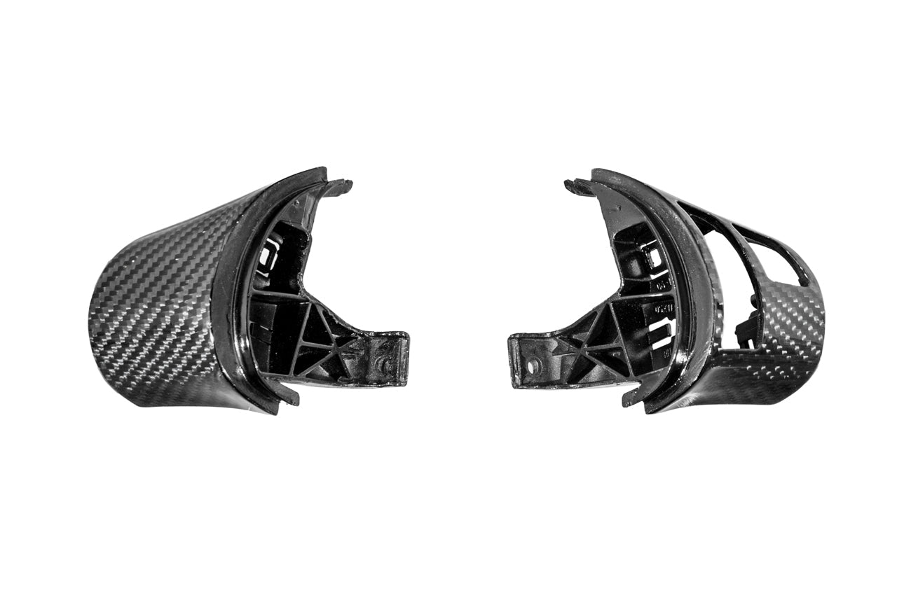 Corvette C6 Dry Carbon Fiber Steering Wheel Button Control Bezel Covers