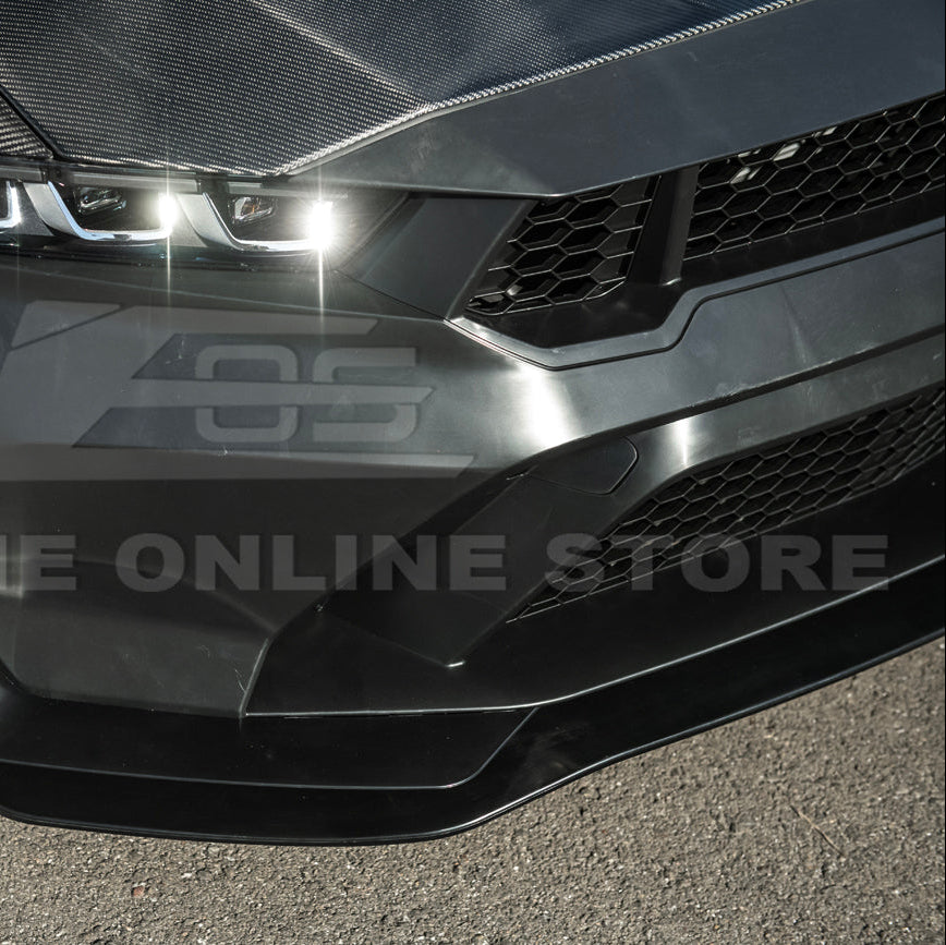 2024-Up Mustang GTD Style Full Conversion Primed Front Bumper Cover Grille Lip